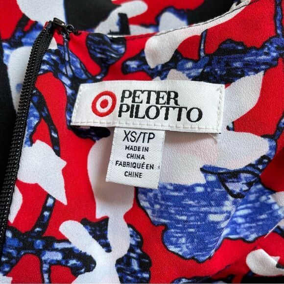Peter Pilotto for Target  Red Crepe Sheath Fluted Hem
Dress Sz XS - Picture 11 of 16
